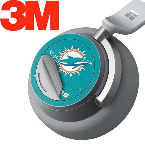 NFL Miami Dolphins Distressed- Aqua Surface Headphones Skin